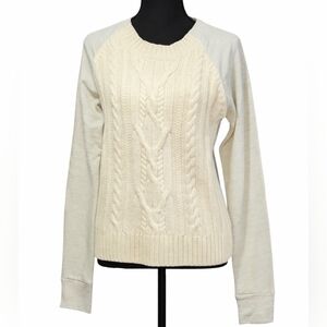 Lululemon Athletica Cream Cable Knit Sweater